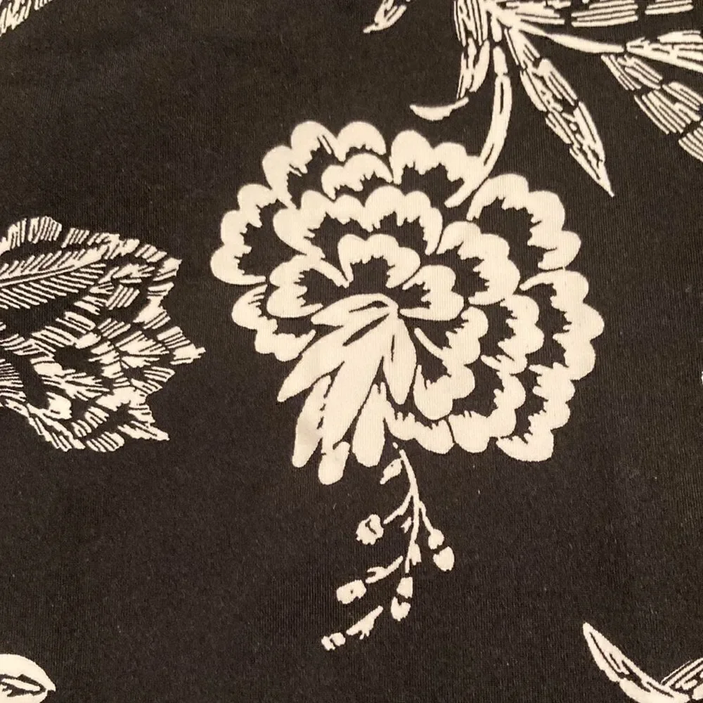 Land’s End Plus high neck modest soft cup Tankini top black multi floral 14D - Picture 6 of 7